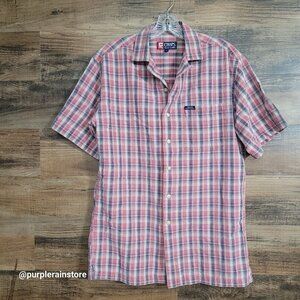 Vtg Chaps Ralph Lauren Plaid Oxford Shirt S Preppy Hipster Streetwear 90's Y2K